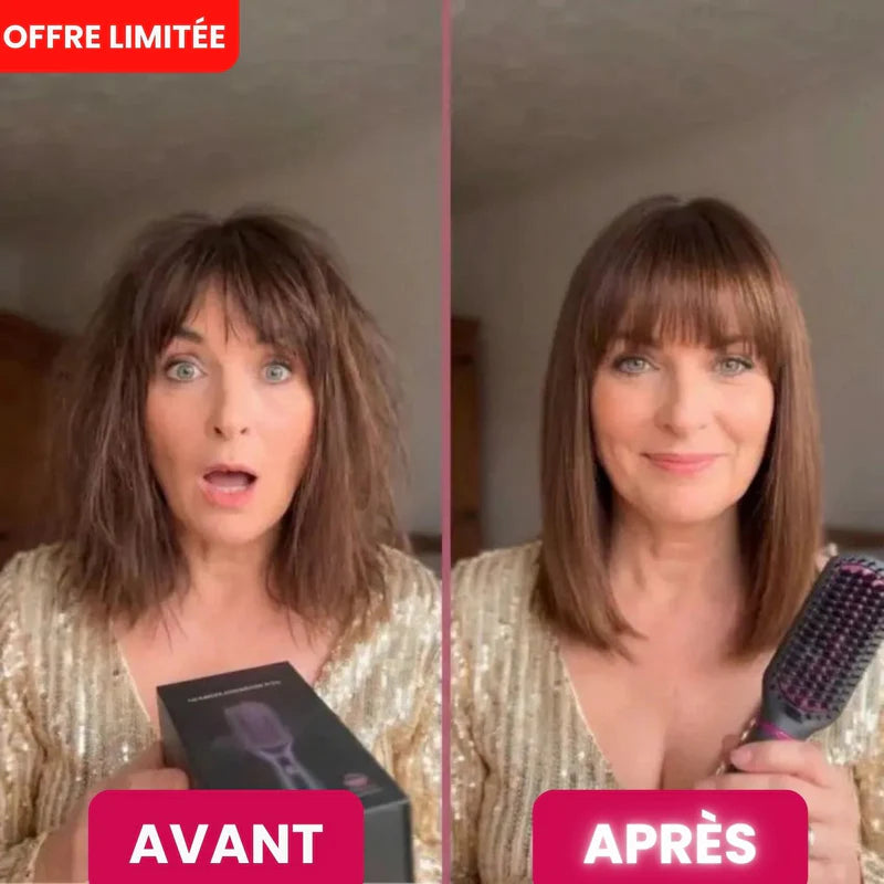 Brosse chauffante LissBrush pour Cheveux Courts