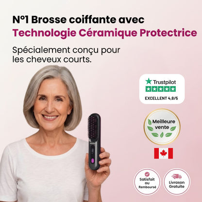 Brosse chauffante LissBrush pour Cheveux Courts