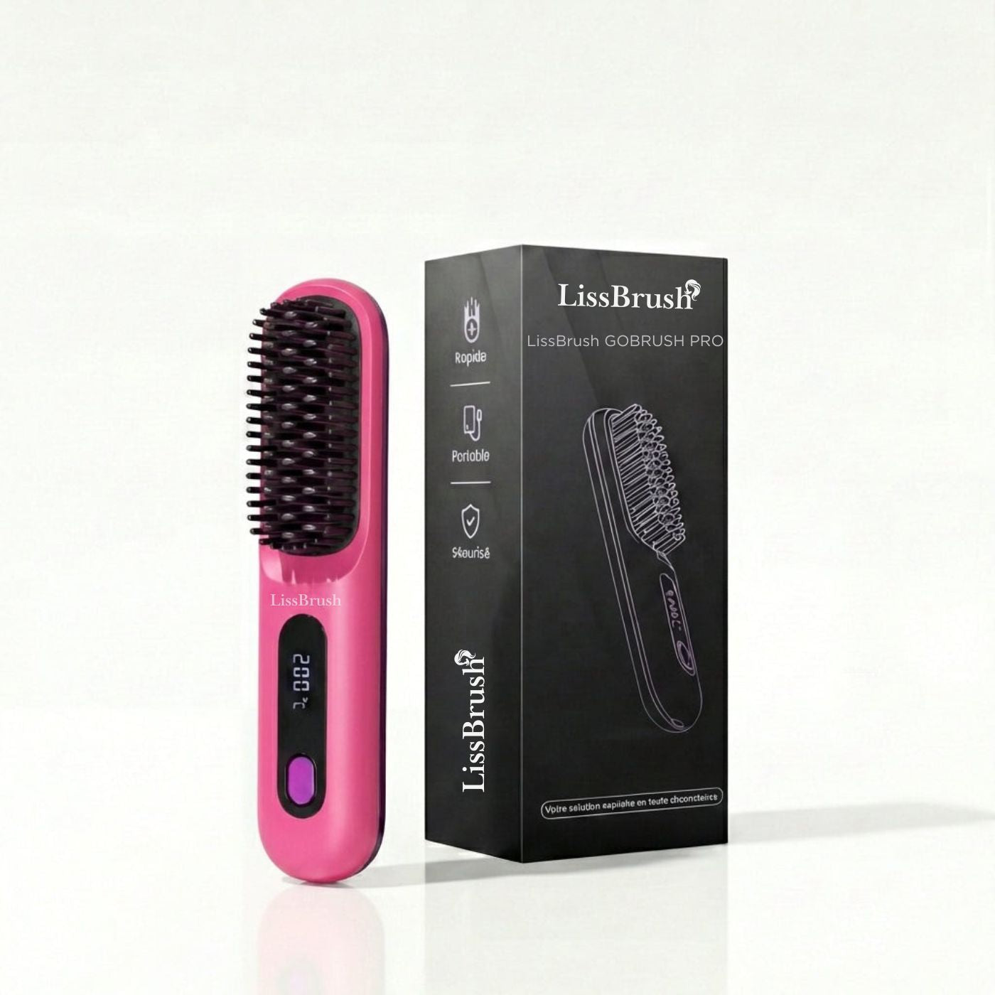 Brosse chauffante LissBrush pour Cheveux Courts
